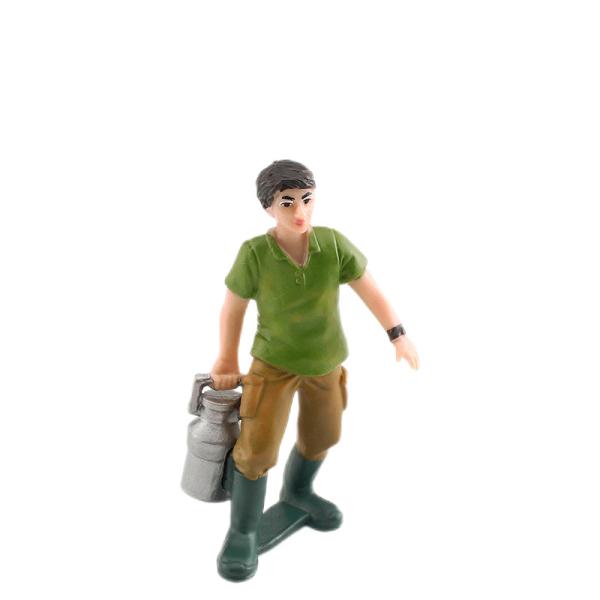 Milk Can Boy People At Work Model Toy Figure Pretend Professionals Figurines