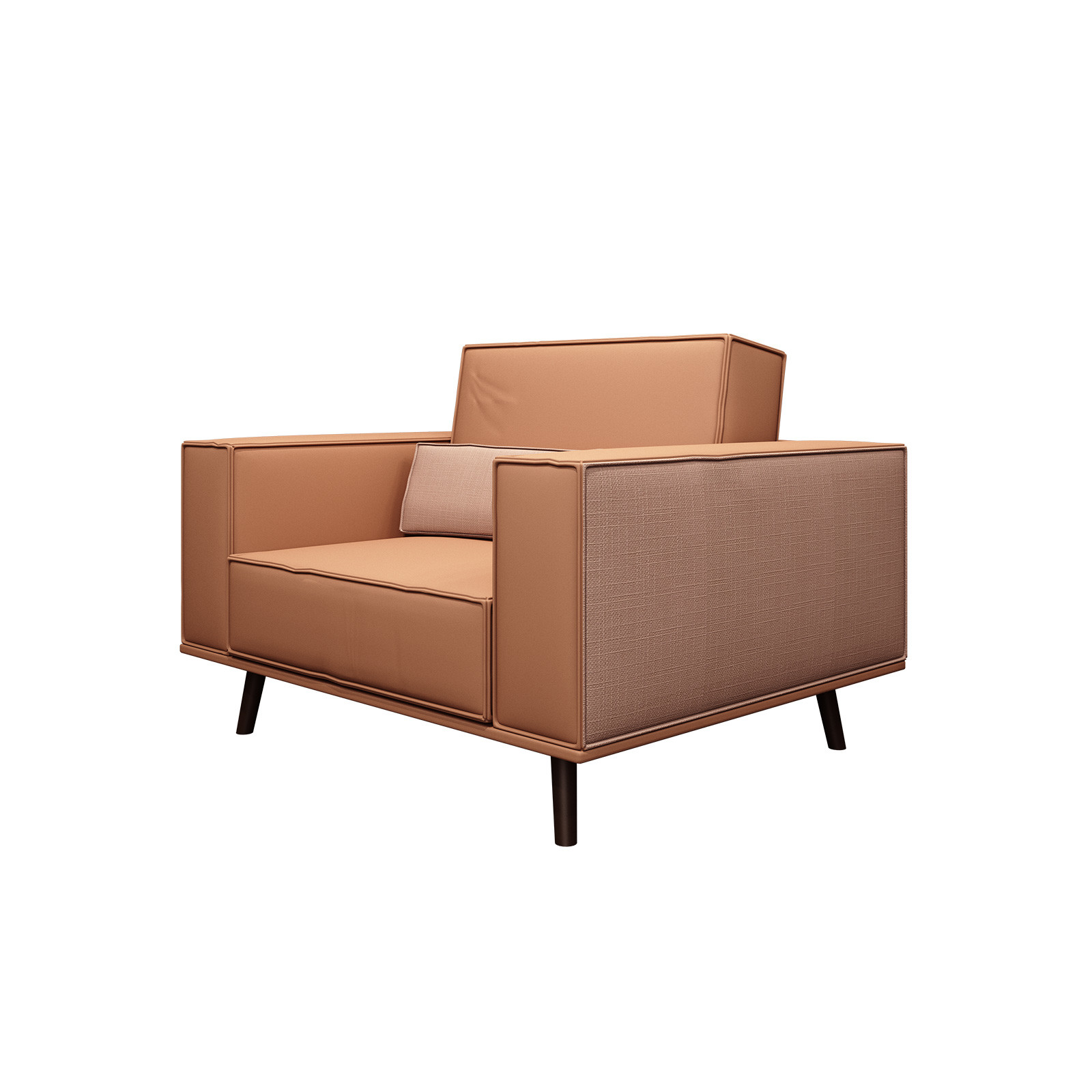 Joyful ever furniture factory Light luxury design sofa in Glossy painting frame and Italy leather upholstered