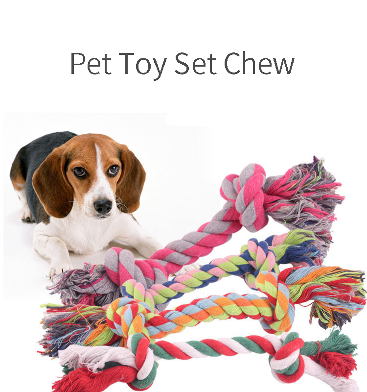 Pet Toy Hand-woven Set Chew Interactive Chew Cotton Dog Rope Toys Small Animals