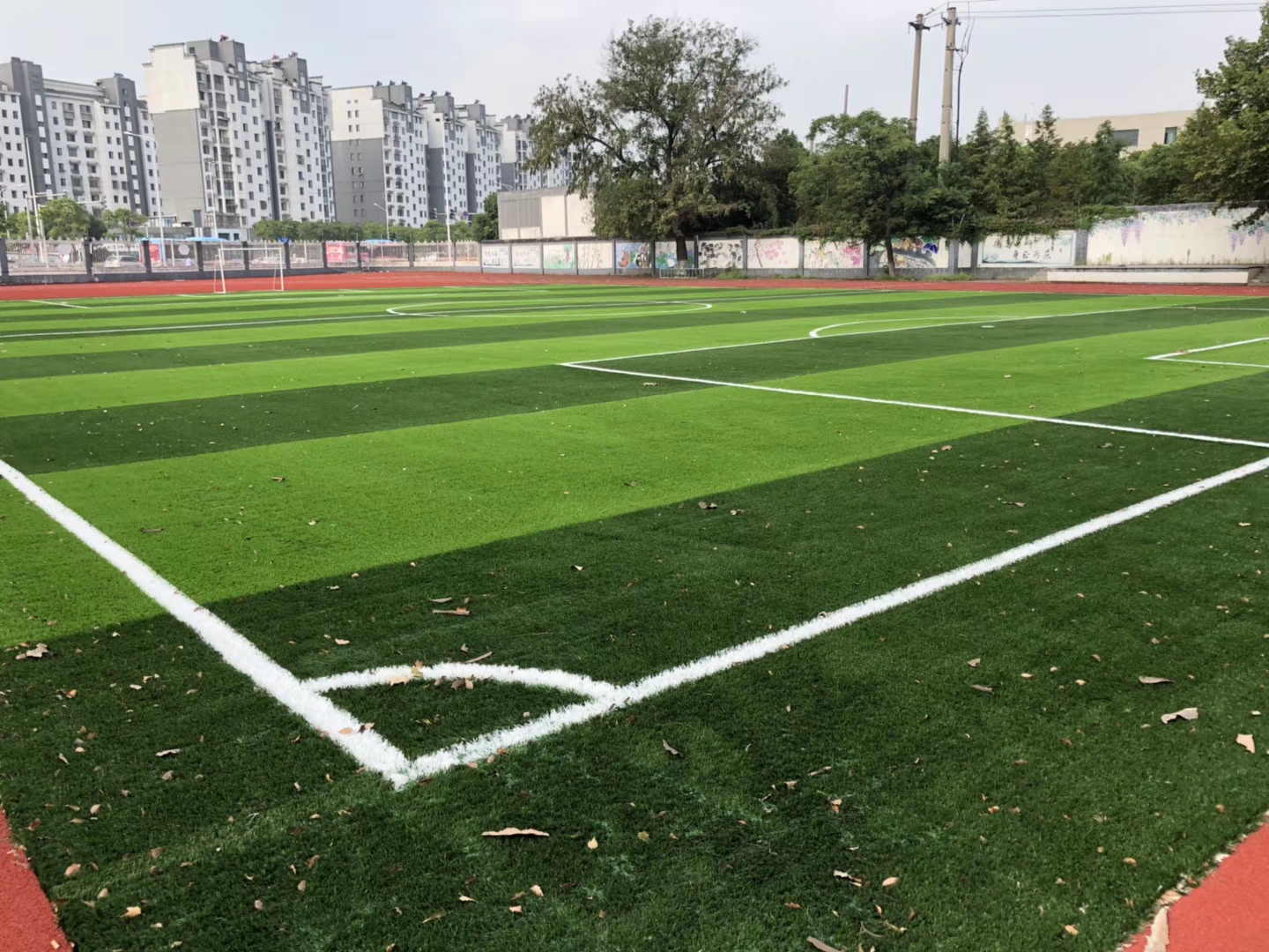 Non Infill Soccer Artificial Grass 2x5 3/8" Artificial Turf Football Field