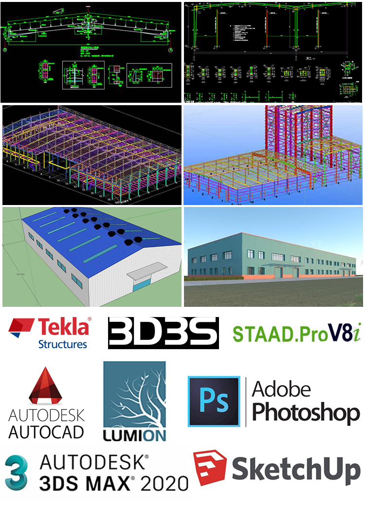 Prefabricated Warehouse Steel Structure Hall , Customized Steel Construction Building