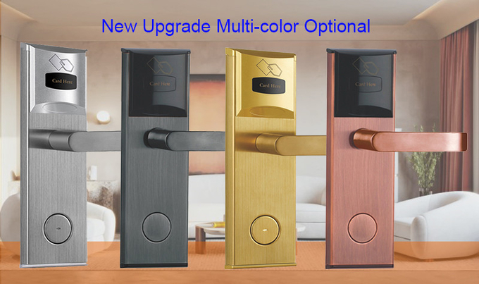 Multiple Colors Stainless Steel Hotel Key Card Door Locks with Management Software System