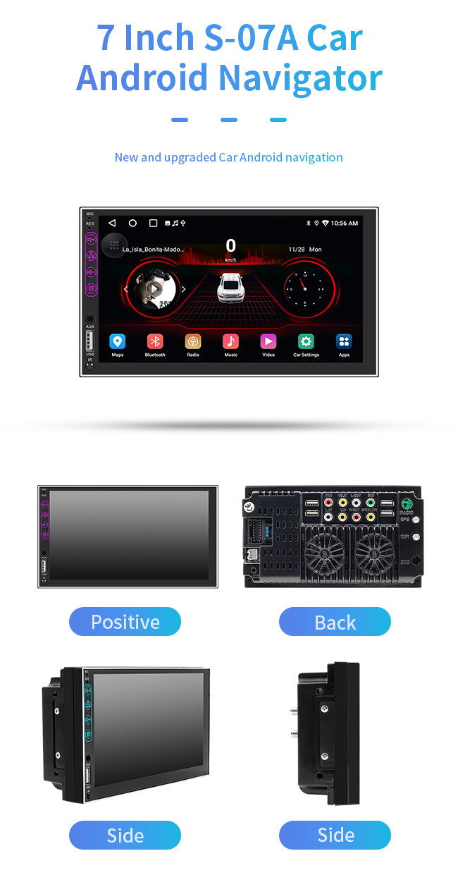 4 Core 7 Inch S-07A Automotive Tablet Mount WiFi 1G+16G