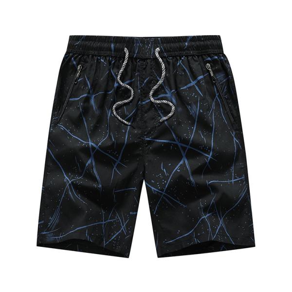 Oem Factory Manufacturer Custom Logo Beach Shorts Mens 100% Cotton Elastic Waist
