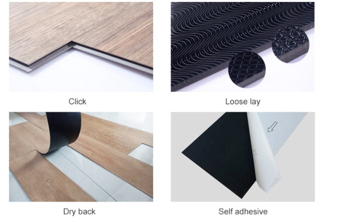 Dryback SPC Flooring Anti Slip 3.0mm-8.0mm SPC Luxury Vinyl Flooring