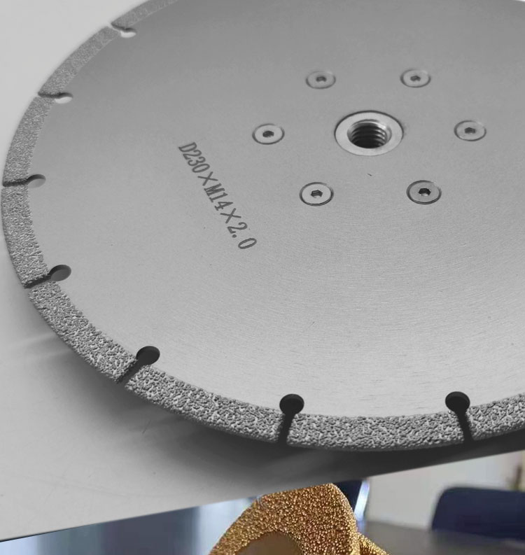 D180mm Industrial Grade Segmented Vacuum Brazed Diamond Saw Blade for Marble Cutting
