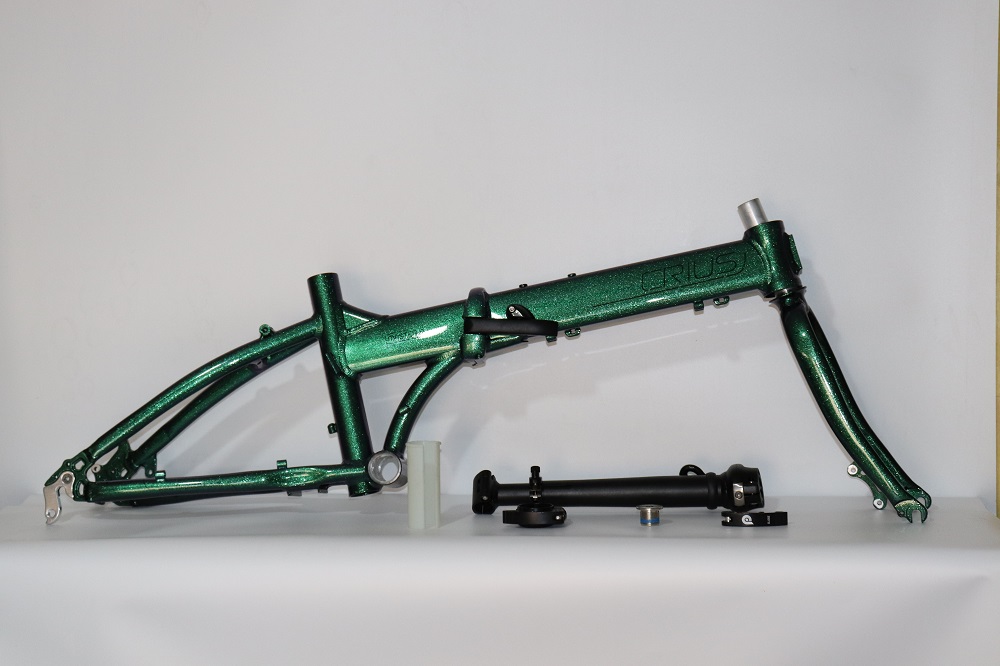20" Aluminum Alloy Folding Bike Frame with Gloss Surface Processing Mode Suitable