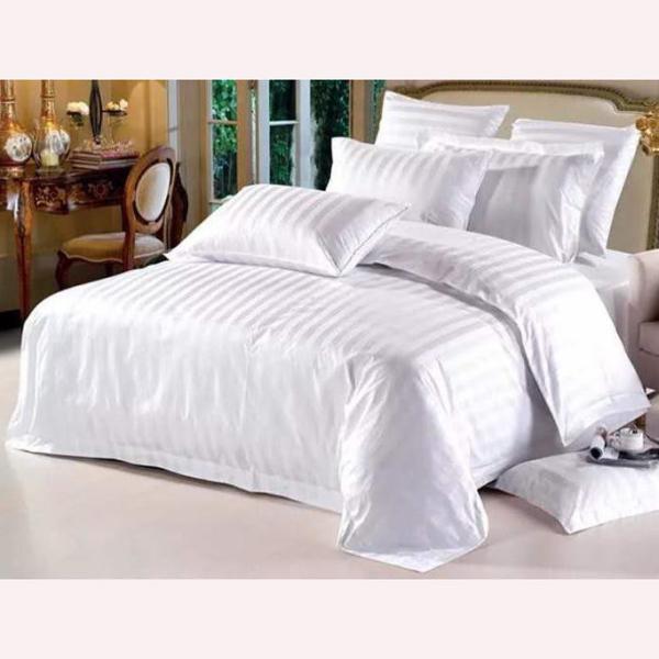 Customized Hospital Medical Fitted Bedding Set Solid Striped 100% Cotton Fabric