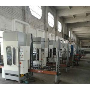 PLC Control System Vertical Glass Sandblaster Machine for Frosting and Sand
