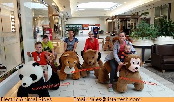 Plush Motorized Animals Plush Animal Electric Scooters Animal Bike for Kid and