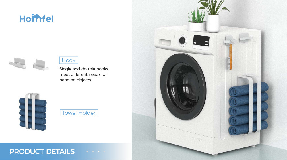 Magnetic Washing Machine Organizer Multifunctional Design for Storage Holders Racks