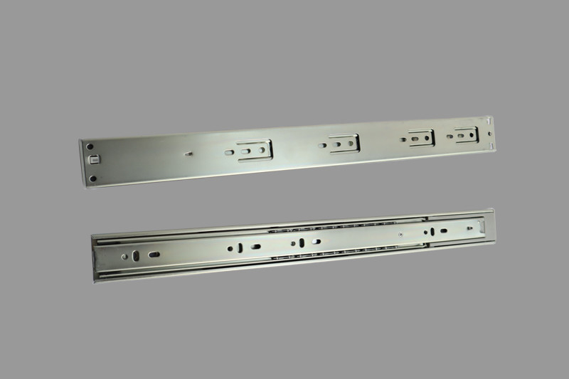 Galvanized Steel 3 Fold 22 Inch Full Extension Ball Bearing Slides