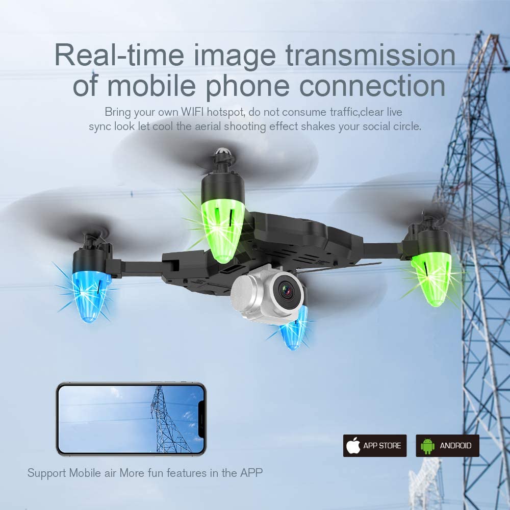 WiFi FPV Camera High Hold Mode Foldable Flight Time 18 Minutes 1080P Quadcopter F69 shenzhen drone