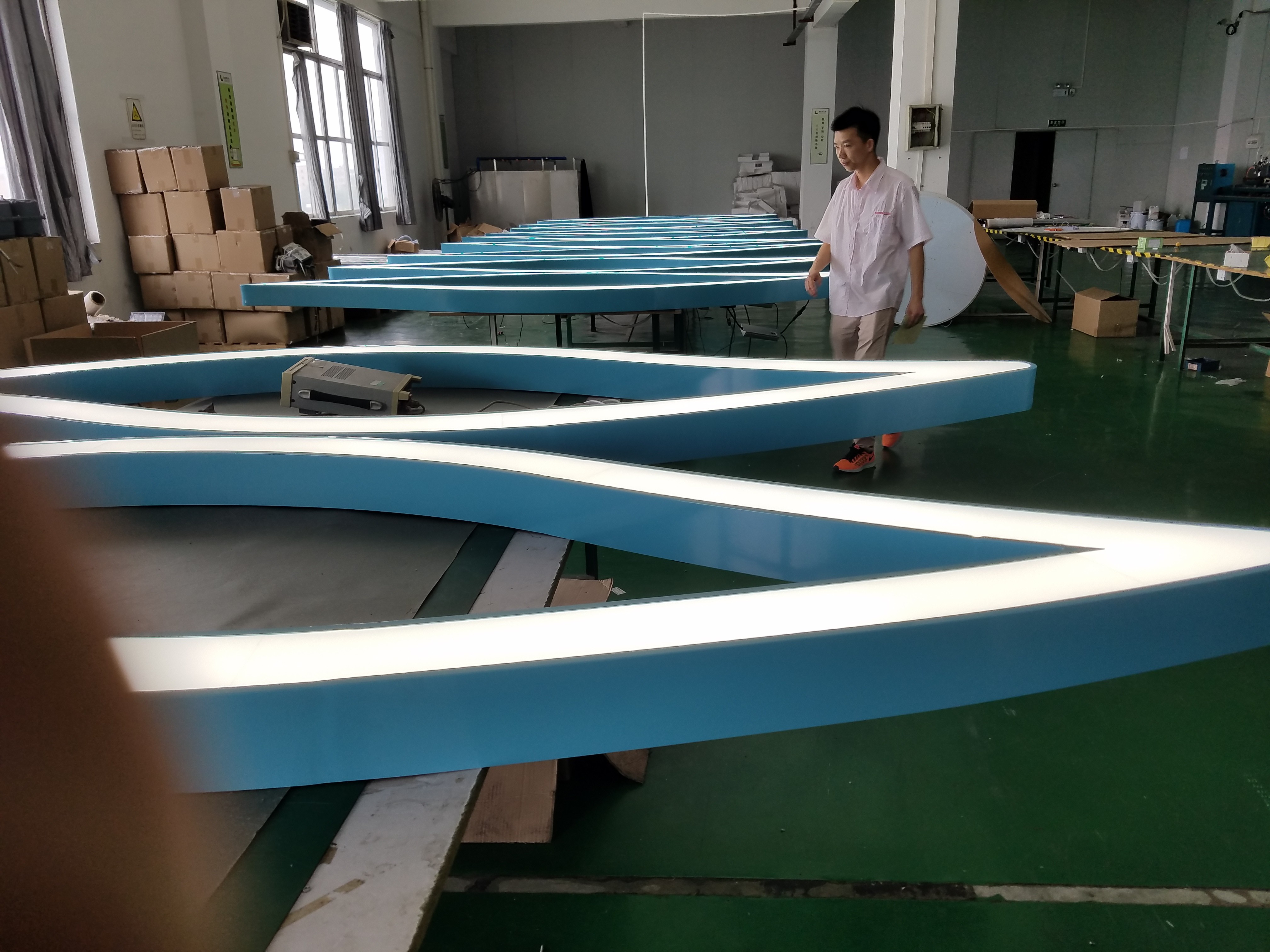 SMD5630 Led Ring Pendant Ceiling Light 27994lm IP20 Custom Made