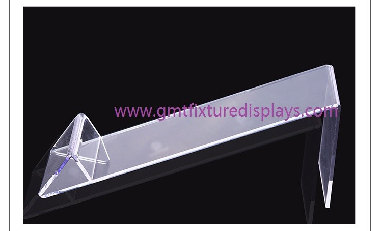 Shoe Display Slatwall Heel Rest Rack Stand Clear Acrylic Shoe Holder Support Strip