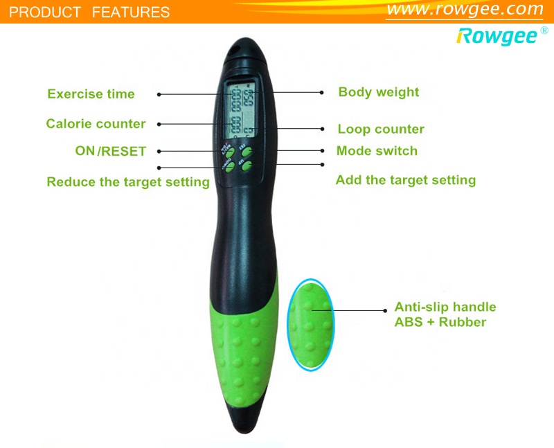 Workout Skipping Rope Adjustable Rope Length JP-100 LCD Counter Panel Skipping Rope For Fitness Exercise