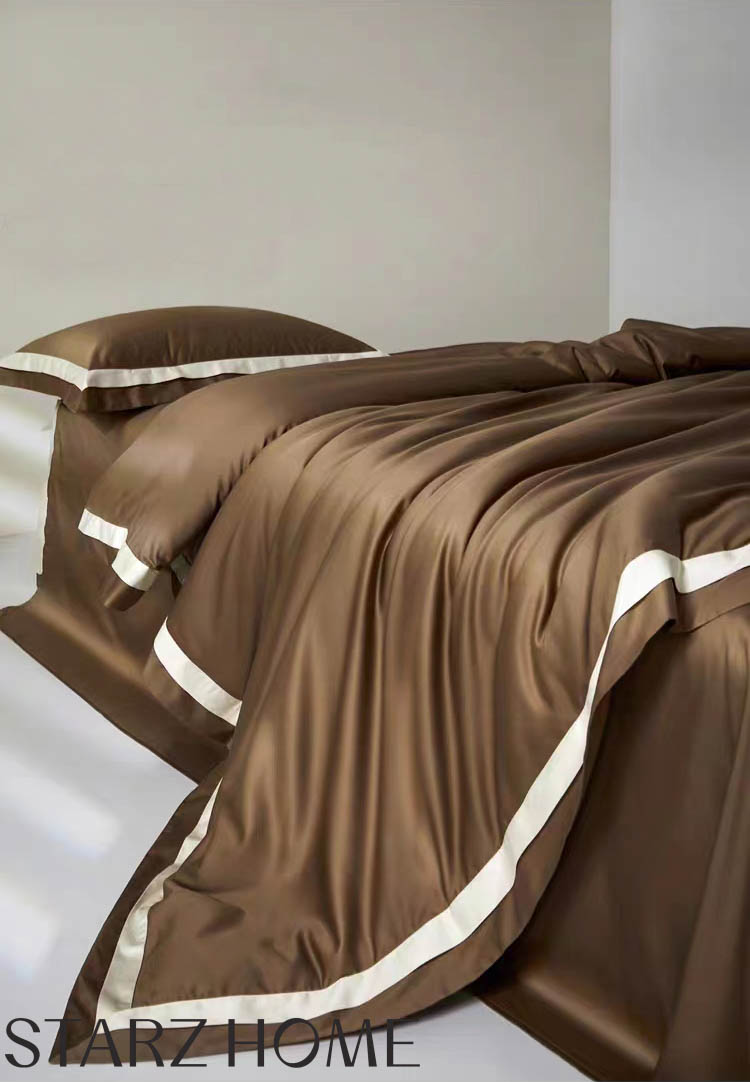 100% Cotton Bedding Set Custom Size Duvet Cover and Bed Sheet for Luxury 5 Star Hotels