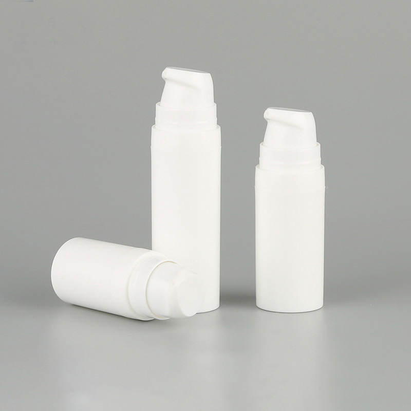 Sample Free 5ml 10ml 15ml 30ml Clear Empty Airless Pump Serum Lotion Frosted Bottle PCR Resistant Luxury Airless Bottle with Pump