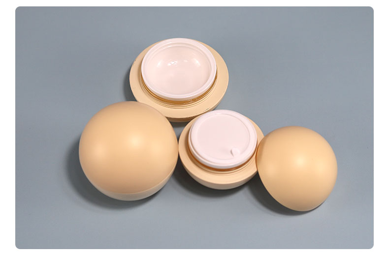 50g Egg Shaped Plastic Baby Cream Container for Skincare Products ABS Material