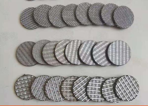 Stainless Steel 304 316 Sintered Wire Mesh Round Corrosion Resistance Liquid