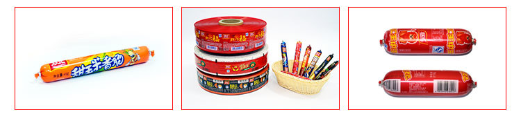 Printed PVDC Film Easy Peeling Plastic Sausage Casing For Food Industrial