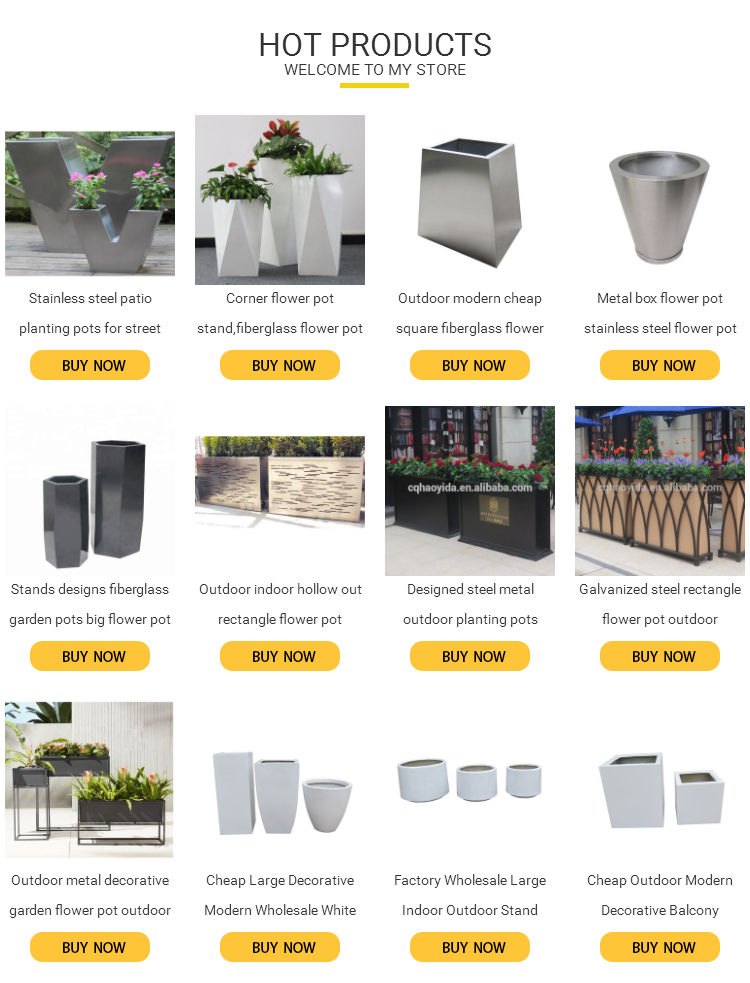 Waterproof L1490xW500xH400mm Garden Metal Flower Pots