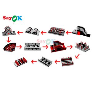 China Customized Amusement Park Inflatable Obstacle Course Blow Up Theme Park on sale