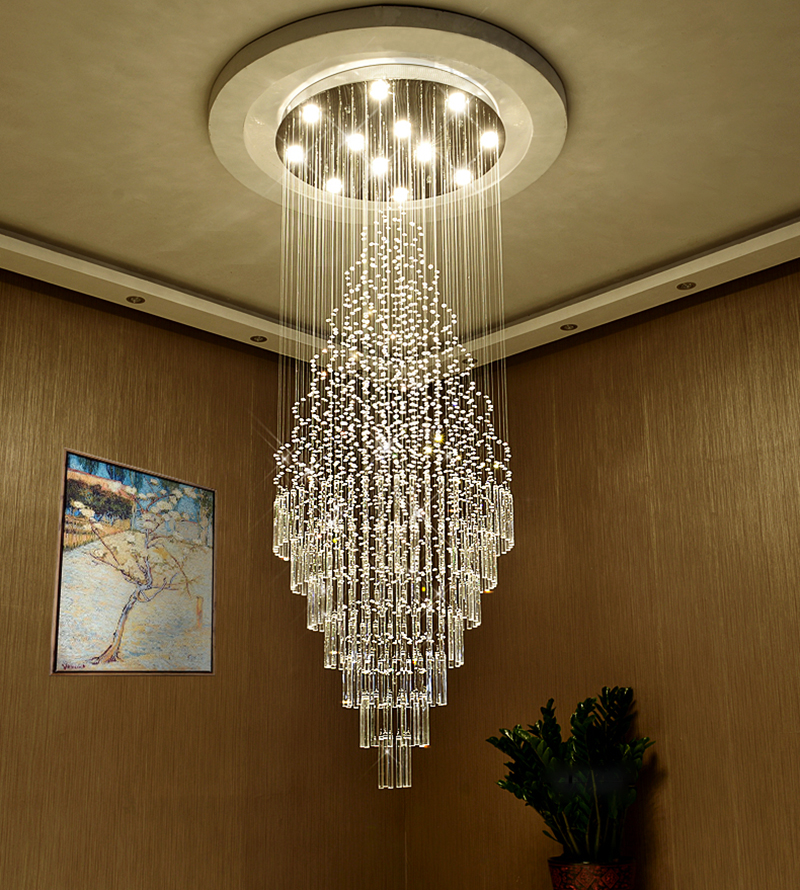 Stairs Chandeliers Modern Crystal Chandelier Lighting Interior lamp(WH-NC-30)