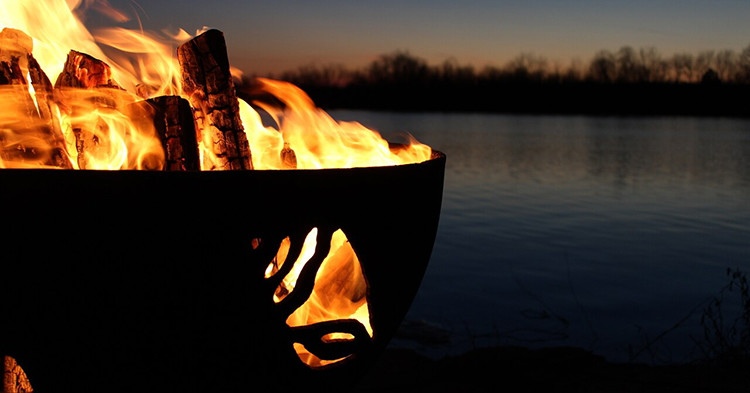 Corten Steel Fire Pit Laser Cut Animal Fire Pit Camping Wood Burning Bonfire