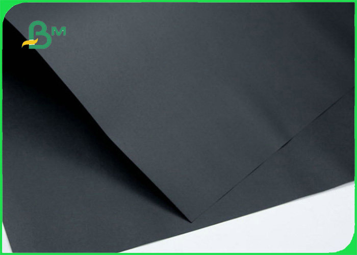  100% Virgin Pulp Solid 350gsm Black Kraft Paper For Packing