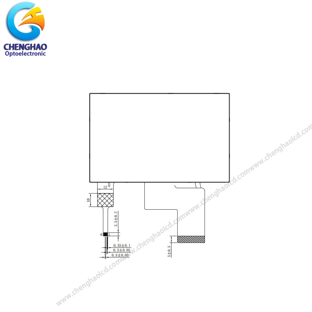 Free Viewing Angle LCD Touch Screen Monitor 4.3 Inch FPC 40 Pin 800*480
