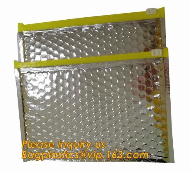 air mail metallic holographi rose gold bubble padded mailer / Zip lockkk bubble bag/ slider bubble bag,Holographic Factory