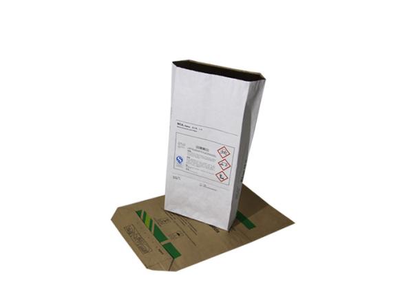 Heat Seal / Self Adhesive Industrial Paper Bags 7 Printing Colors Multiwall