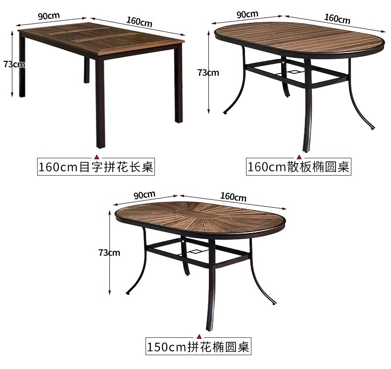 "Outdoor Patio Furniture Set – Weatherproof & UV-Resistant Rattan-Look Plastic Wood (Composite Wood) Table and Chairs for Garden, Terrace, Balcony,