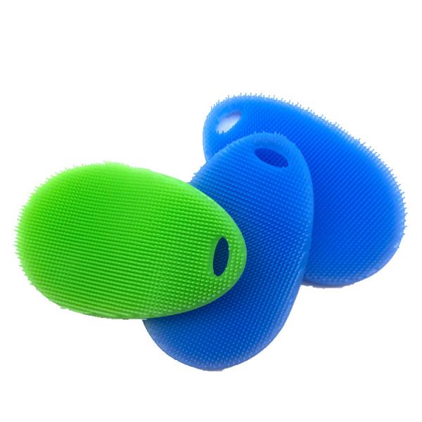 Custom Logo Silicone Kitchen Brush Scrubber Also Used As Pot Holders