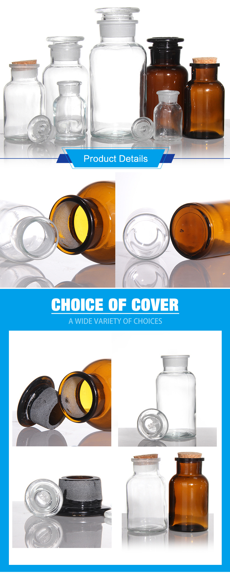 Lab Use 100ml 250ml 500ml 1000ml Square High Borosilicate Glass Gl45 Screw Cap Bottle Media Bottle Reagent Bottle