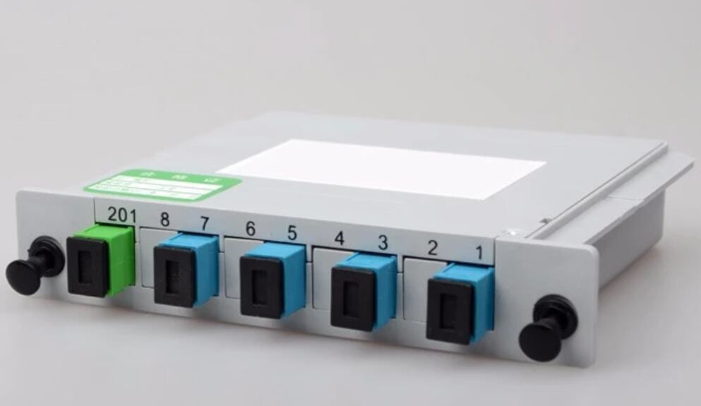 Cassette Passive Fiber Optic Splitter 1X4 SC UPC PLC Plug In Type