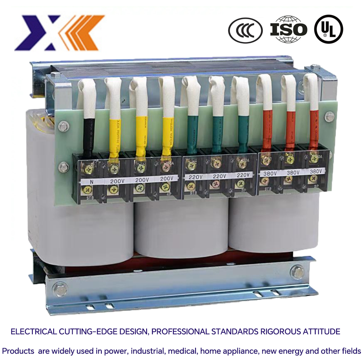 Customizable High Voltage and Power Three Phase Audio Transformer for Energy Devices