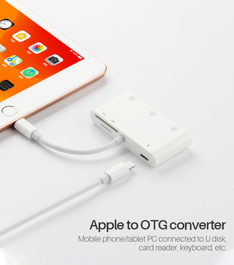 ABS 0.2M USB OTG Cable Adapter 45g 6 In 1 USB Adapter