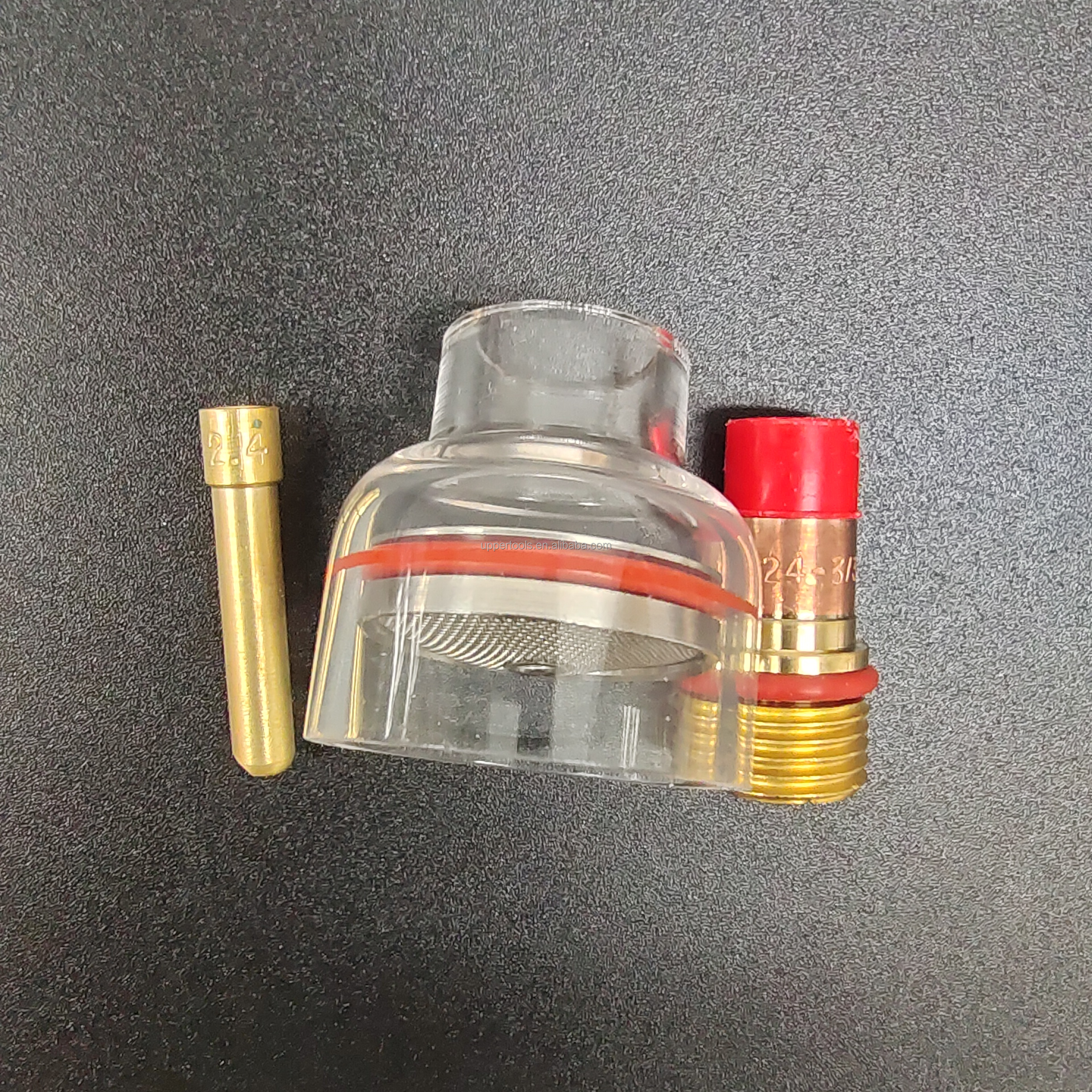 Upper 24 53NQCN WP9 20 2.4mm TIG Welding Consumables Pyrex Glass Cup Kit for Welding