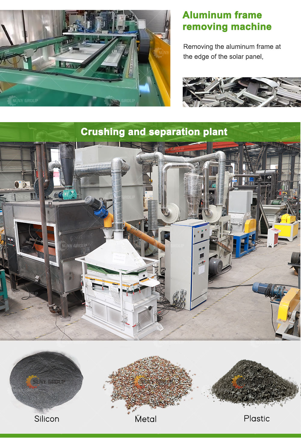 Solar Panel Glass Stripping Machine High Capacity and 1400-2000kg per Hour Efficiency