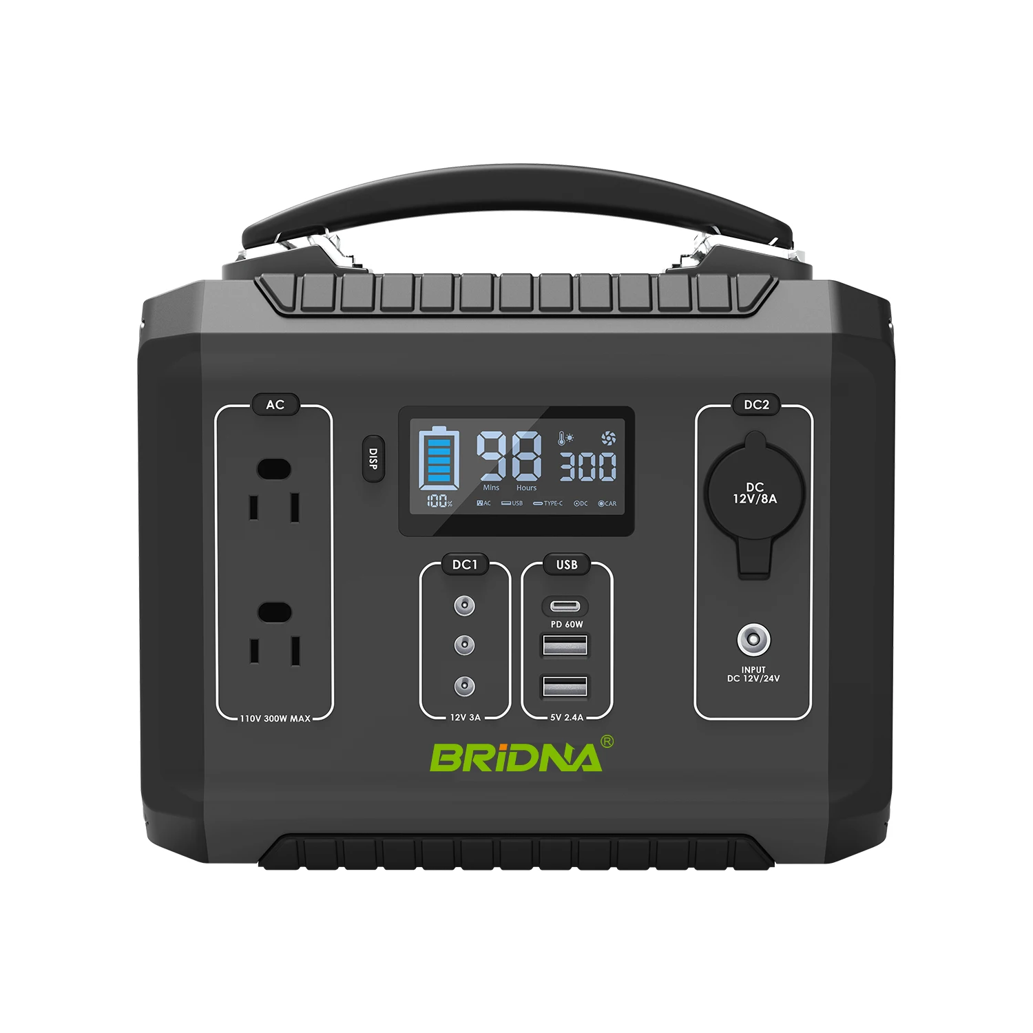 280Wh 300W Solar Pure Sine Wave Generator 12V 110V 220V Outdoor Portable Power Bank