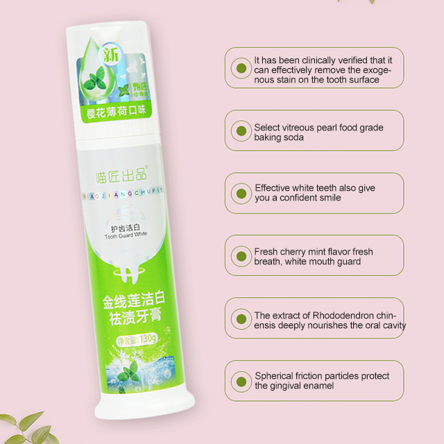 Private Label NatureTeeth Whitening Foam Toothpaste with Mint Flavor Herbal Ingredients
