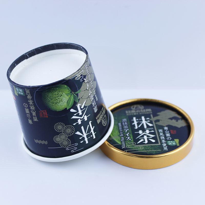 Printing 4oz Ice Cream Paper Cup With Lid 120ml Disposable Customized