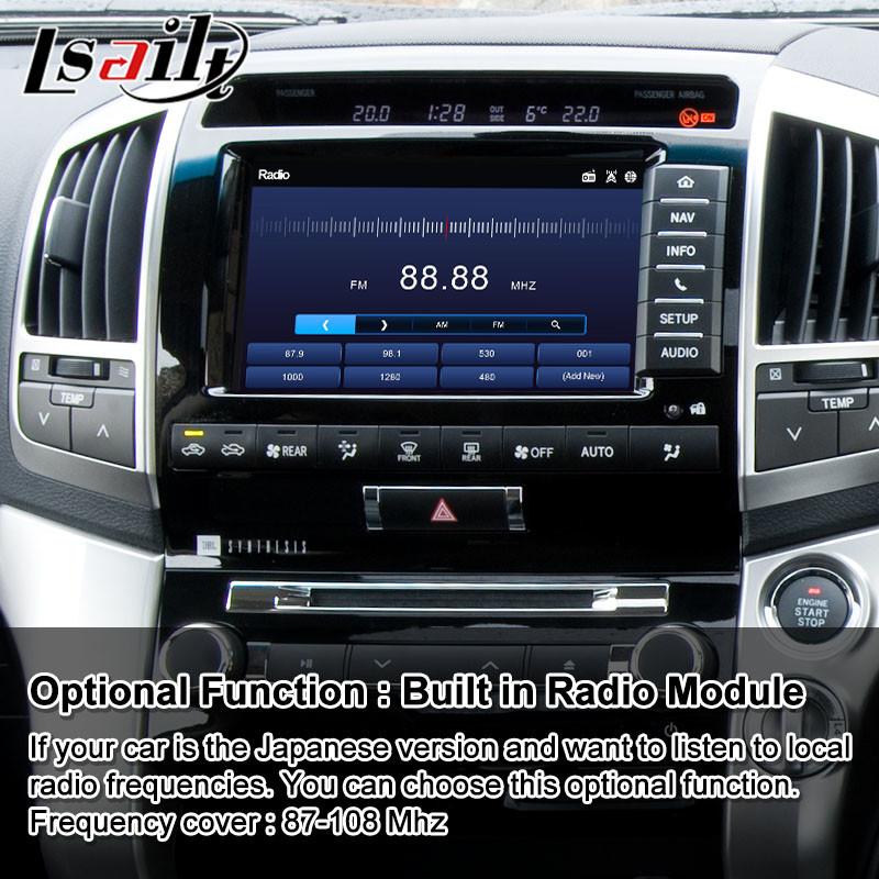 Android Carplay Video Interface for 2013-2015 Toyota Land Cruiser LC200 With Youtube GPS Navigation