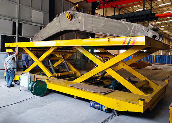 Insdurtial Material Handling Transport Coil Transfer Scissor Lift Rail Truck