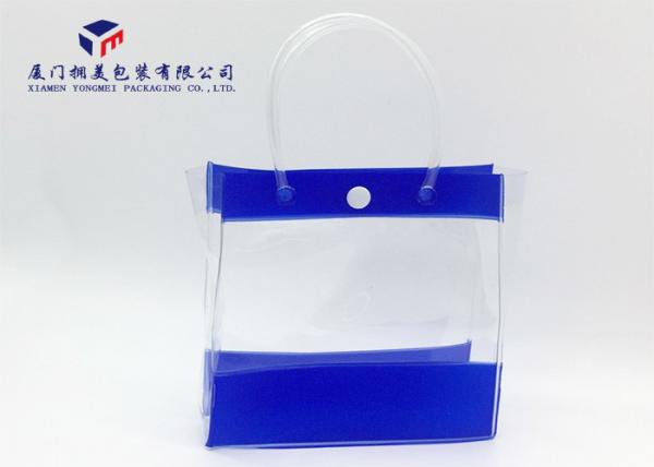 PVC Pipe Carried Handle Plastic Gift Bags Soft PVC Bags With Button Height 15cm