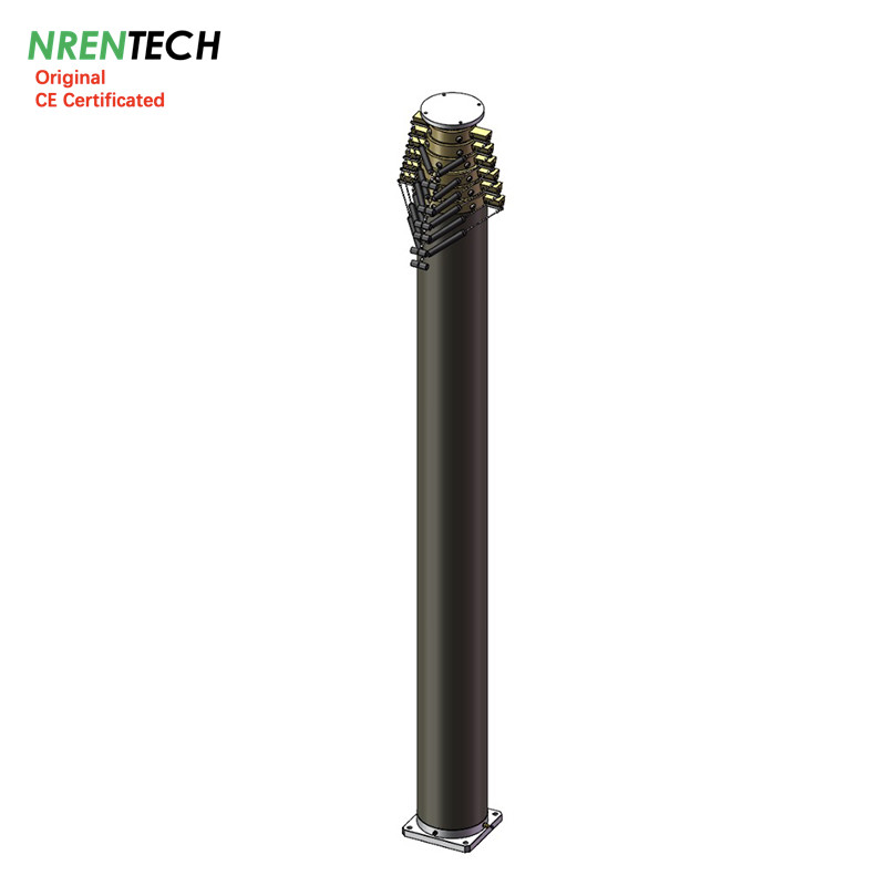 15m heavy duty pneumatic telescopic mast for antenna towers 300kg payloads- lockable mast