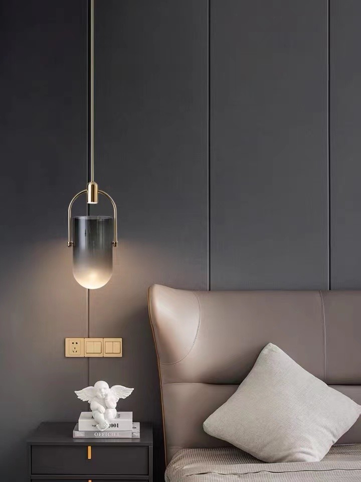 Home Lighting Indoor E27 Classic Glass Smoky Led Ceiling Pendant Lamp
