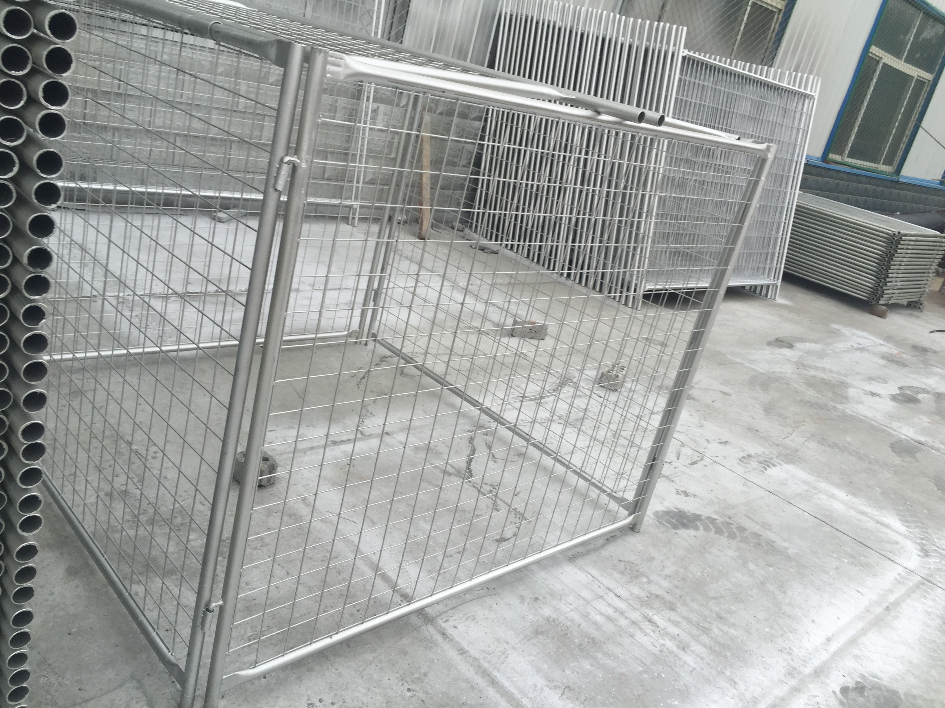 Pre Galvanized Wire Storage Cages With Lids , Height 1500mm / 1600mm